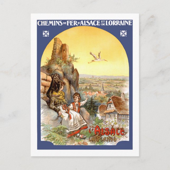 Carte Postale Poster Vintage voyage, France (Devant)