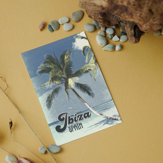 Carte Postale Poster Vintage voyage Ibiza Espagne