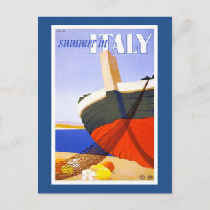 Carte Postale Poster Vintage voyage "L'été en Italie"