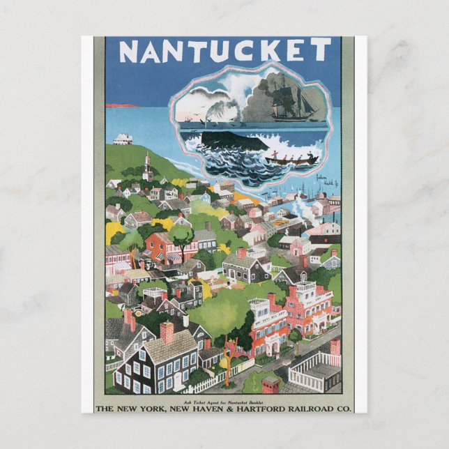 Carte Postale Poster Vintage voyage Nantucket (Devant)