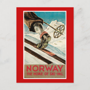 Carte Postale Poster Vintage voyage norvégien