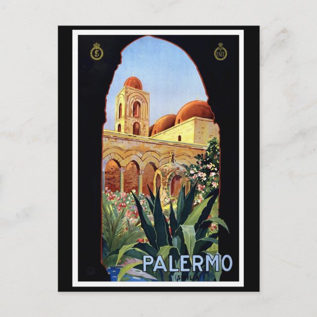 Carte Postale Poster Vintage voyage "Palerme" (Devant)