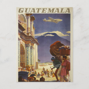 Carte Postale Poster Vintage voyage Pour Le Guatemala