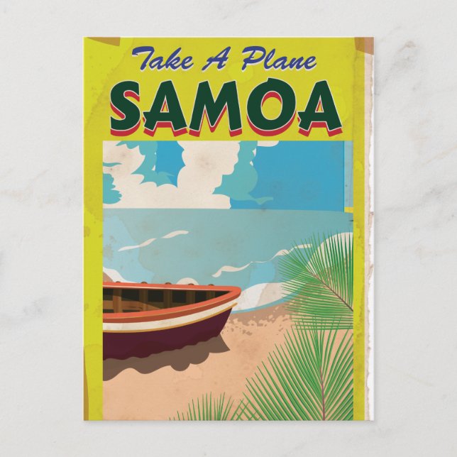 Carte Postale Poster Vintage voyage Samoa (Devant)
