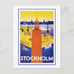 Carte Postale Poster Vintage voyage "Stockholm"
