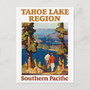 Carte Postale Poster Vintage voyage Tahoe USA restauré