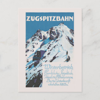 Carte Postale Poster vintage Zugspitzbahn 1927