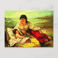 Postez des souvenirs balnéaires de mère & enfant!