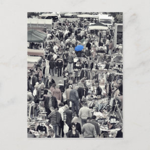 Carte Postale Postkarte - "Blauer Schirm in grauer Masse"