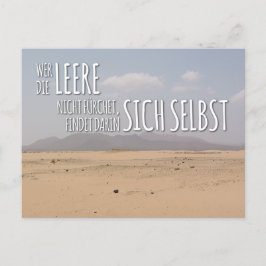 Carte Postale Postkarte „Leere & Selbstfindung“