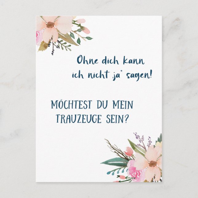 Carte Postale Postkarte - Willst du mein Trauzeuge sein (Devant)