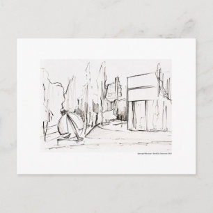 Carte Postale Postkarte Zeichnung Bleistift Hannover Landschaft