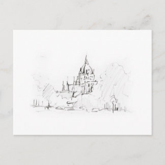 Carte Postale Postkarte Zeichnung Bleistift Hannover Landschaft