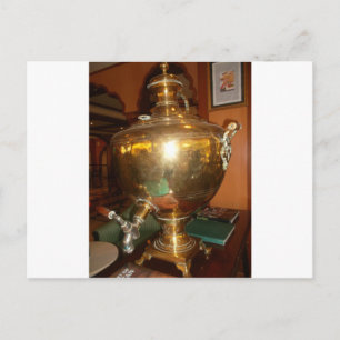 Carte Postale Pot de thé doré vintage Mur Art & Imprimer