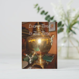 Carte Postale Pot de thé doré vintage Mur Art & Imprimer