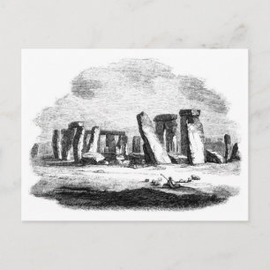 Carte Postale Potard d'art vintage de Stonehenge