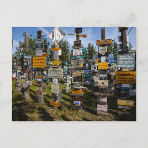 Carte Postale Poteau de signe der à Kanada