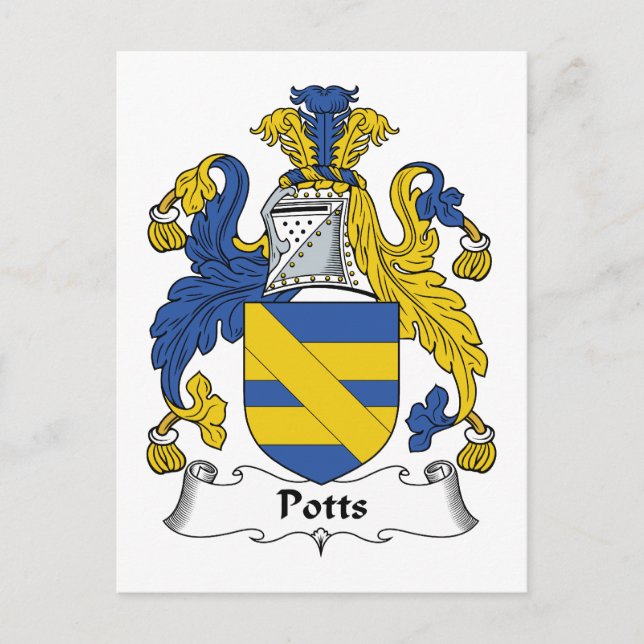 Carte Postale Potts Famille Crest (Devant)
