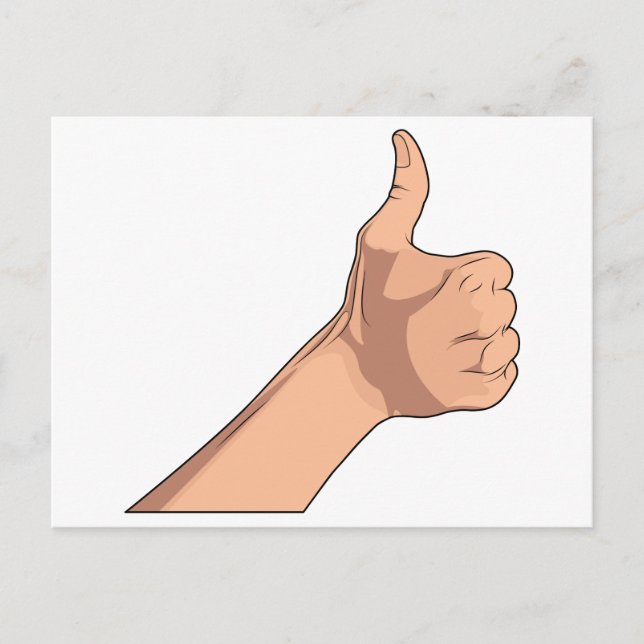 Carte Postale Pouce en l'air / Signal de l'auto-stop 2 (Devant)