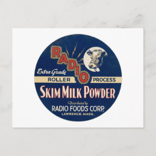 Carte Postale Poudre de lait écrémé à processus de rouleau de qu