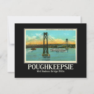 Carte Postale Poughkeepsie NY Mid Hudson Bridge 1930