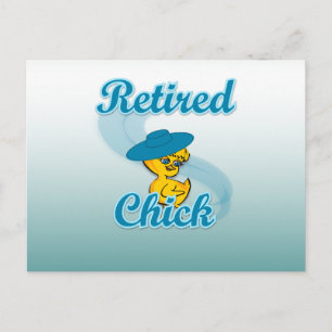 Carte Postale Poule retraitée