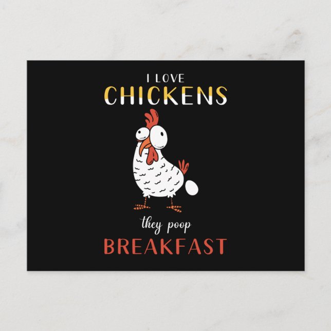 Carte Postale Poules drôles de poulets (Devant)