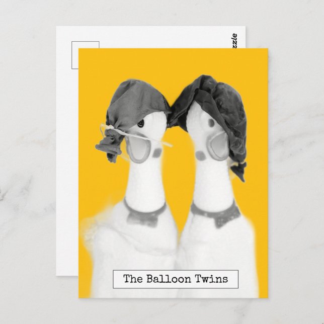 Carte postale Poulet cool en caoutchouc (Devant / Derrière)