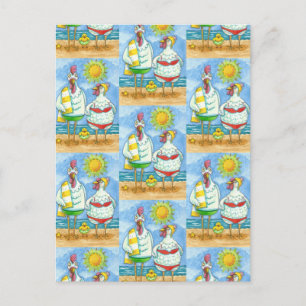 Carte Postale POULET DE LA MER, DESSIN FAMILIAL FUN Funny Post