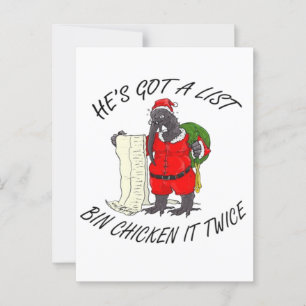 Carte Postale Poulet de Santa Bin
