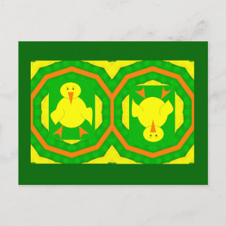 CARTE POSTALE POULET MYSTIQUE !