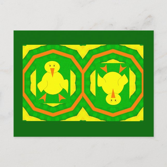 CARTE POSTALE POULET MYSTIQUE ! (Devant)