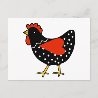 Carte Postale Poulet Posé