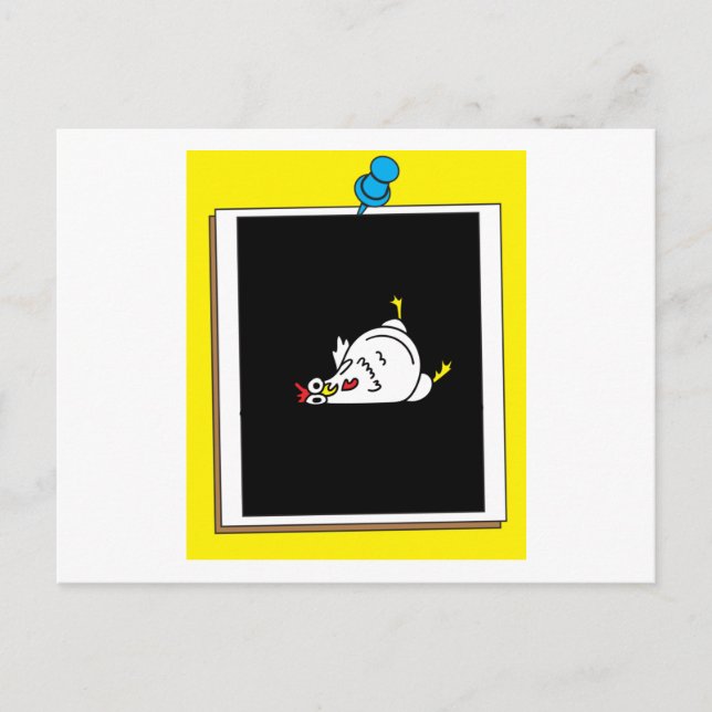 Carte Postale Poulets fous Drôle Poulet Drôle (Devant)