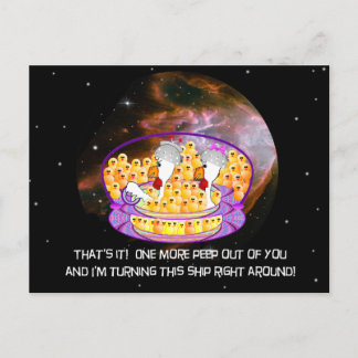 Carte Postale Poulets spatiaux