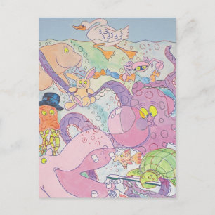 Carte Postale poulpe et amis