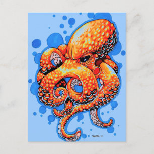Carte Postale poulpe orange