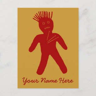 Carte Postale Poupée rouge sang