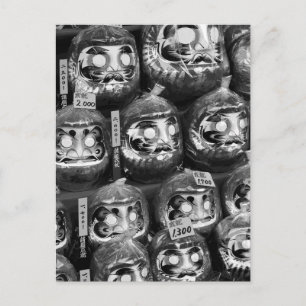 Carte Postale Poupées Daruma de la Chance du Japon