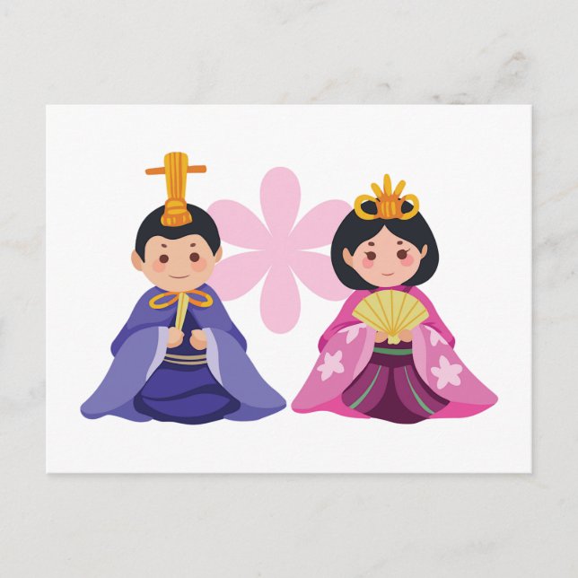 Carte Postale Poupées de Hina Matsuri (Devant)