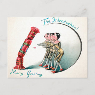 Carte Postale Poupées en bois victorien vintage Introduction