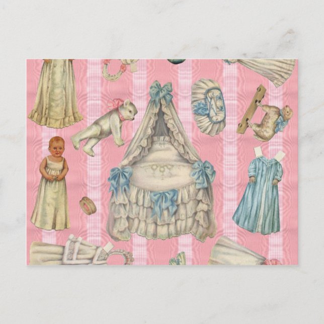 Carte Postale Poupées victoriennes de papier de crèche (Devant)