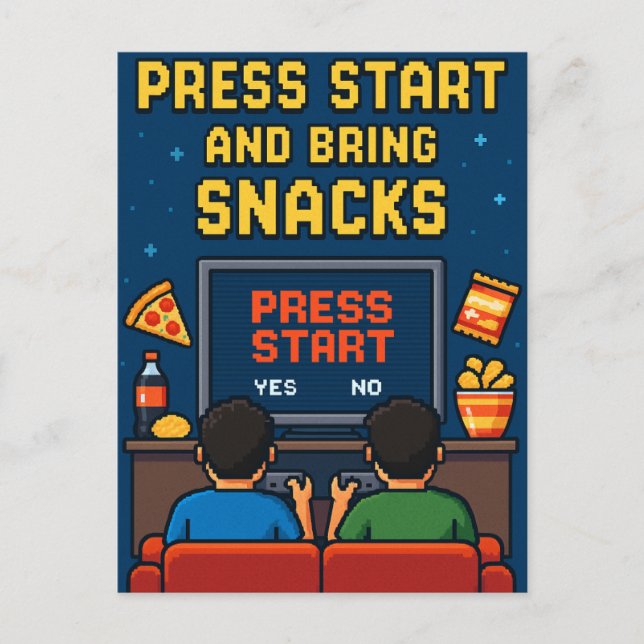 Carte postale pour amis rétro-gamer (Devant)