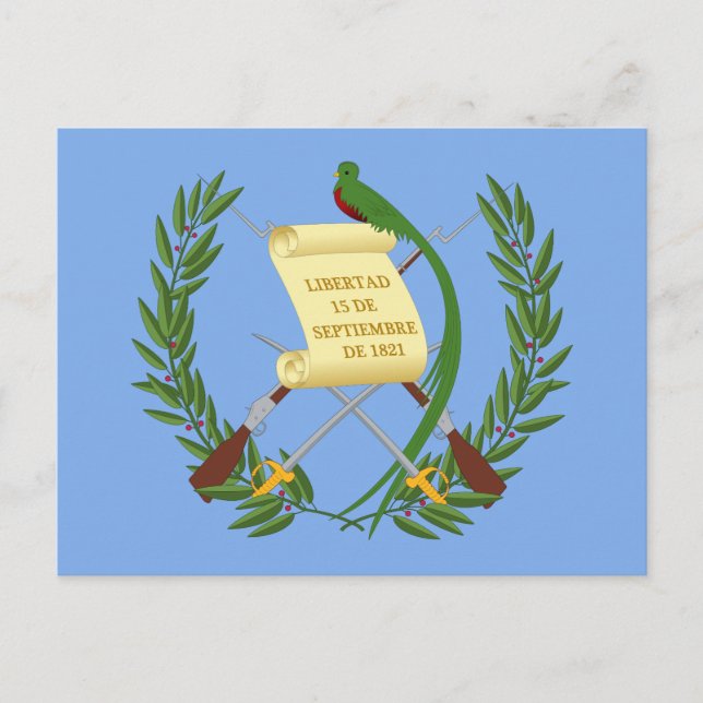 Carte postale pour armoiries du Guatemala (Devant)
