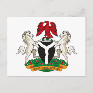 Carte postale pour armoiries du Nigeria