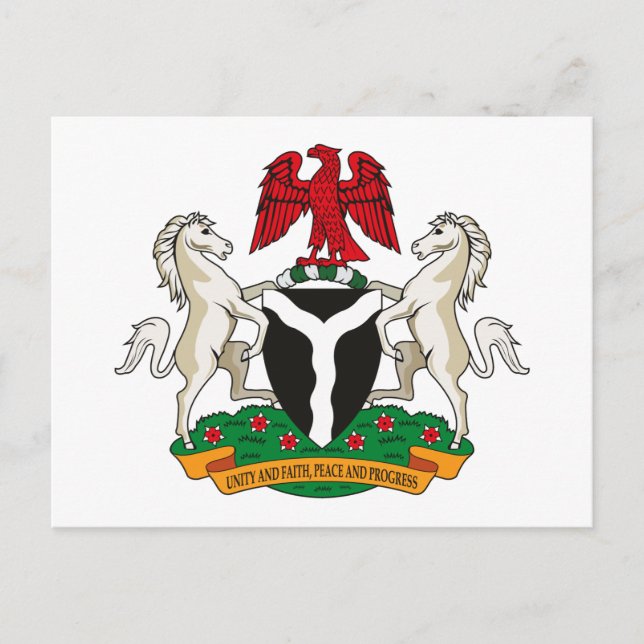 Carte postale pour armoiries du Nigeria (Devant)