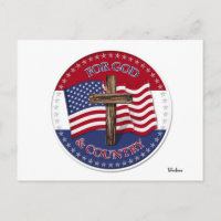 Pour Dieu et le pays - Croix avec 50 étoiles Drape