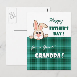 Carte Postale Pour grand-père sur la Fête des pères mignonne lap