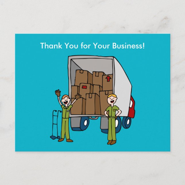 Carte postale pour hommes de camion mobile (Devant)