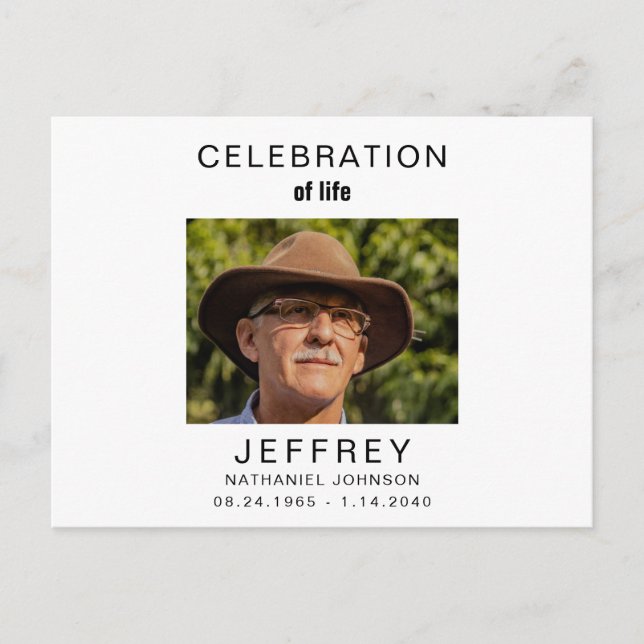 Carte postale pour la fête de la vie (Devant)